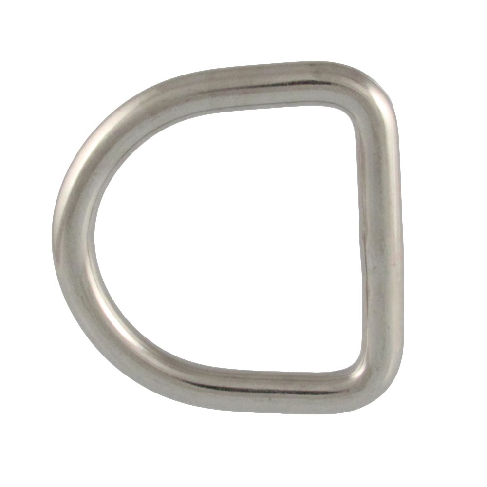 BOOTSTEILE BRAUER 5 Stück D-Ring geschweißt, poliert D= 6 x 50 mm - Edelstahl A4 von NIANWUDU