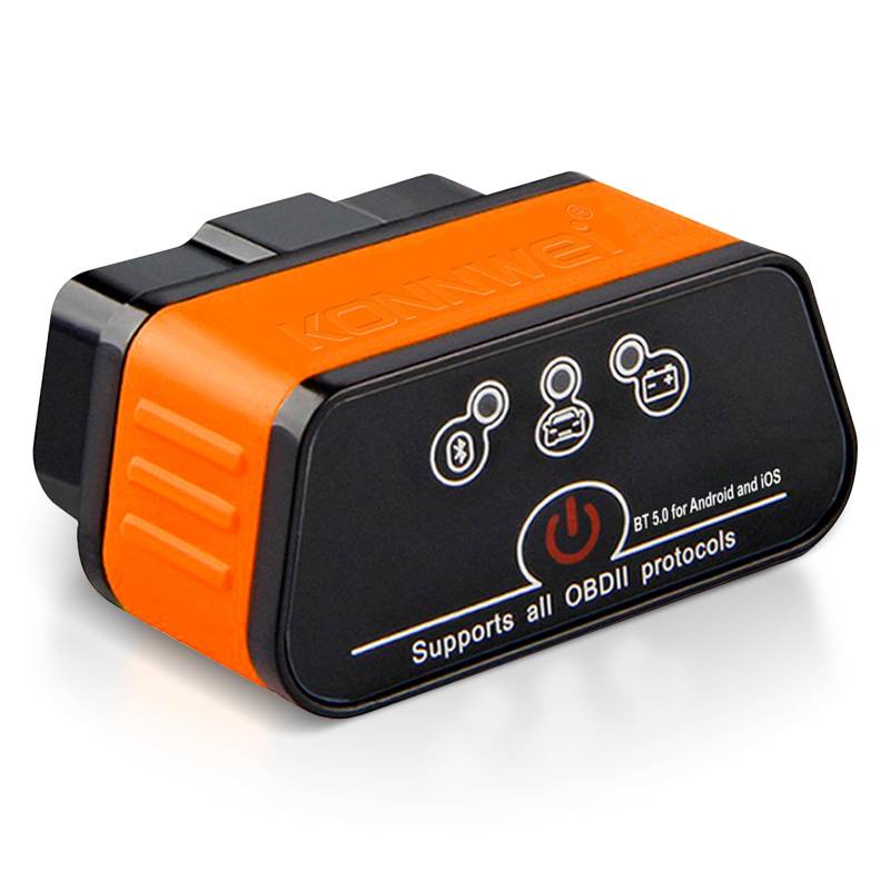 BORDEAG OBD-Diagnosegerät, Mini OBD2 Bluetooth Adapter, Auto Diagnosegerät, Scanner Kfz-Diagnosewerkzeuge OBD2 Bluetooth Adapter Diagnose-Scanner Für Ios & Android von BORDEAG