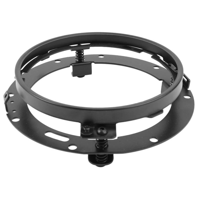 BORDSTRACT 7 Zoll runde Scheinwerferring-Montagehalterung, Motorrad-Metallhalterungen, Scheinwerfer-Zierring für Glide Black (Schwarz) von BORDSTRACT