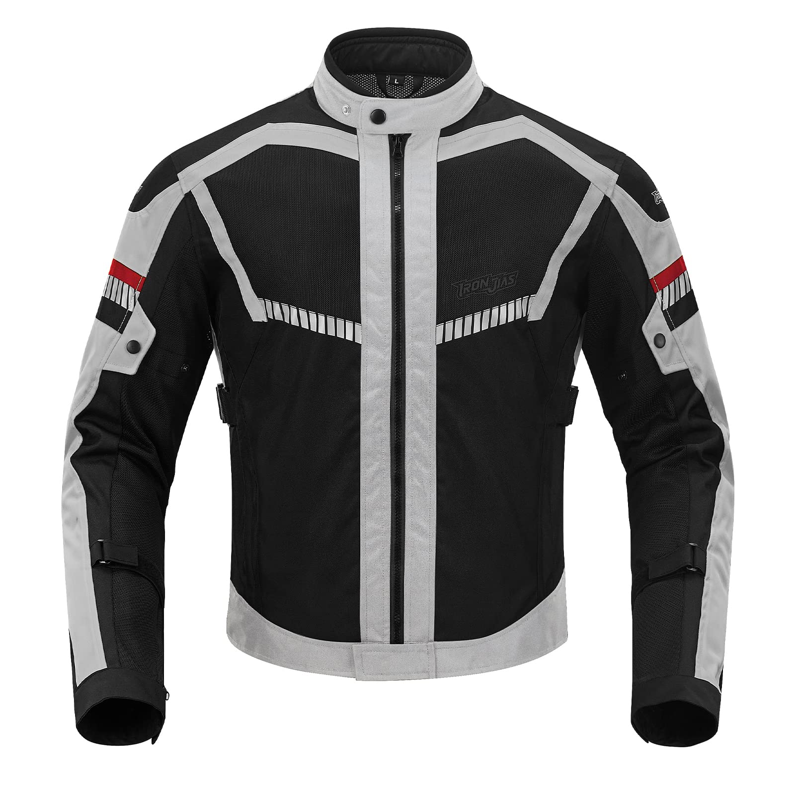 BORLENI Motorradjacke Sommer Herren Atmungsaktiver Panzerschutz Hochglanz Reflektierend Geeignet für Frühling Herbst von BORLENI