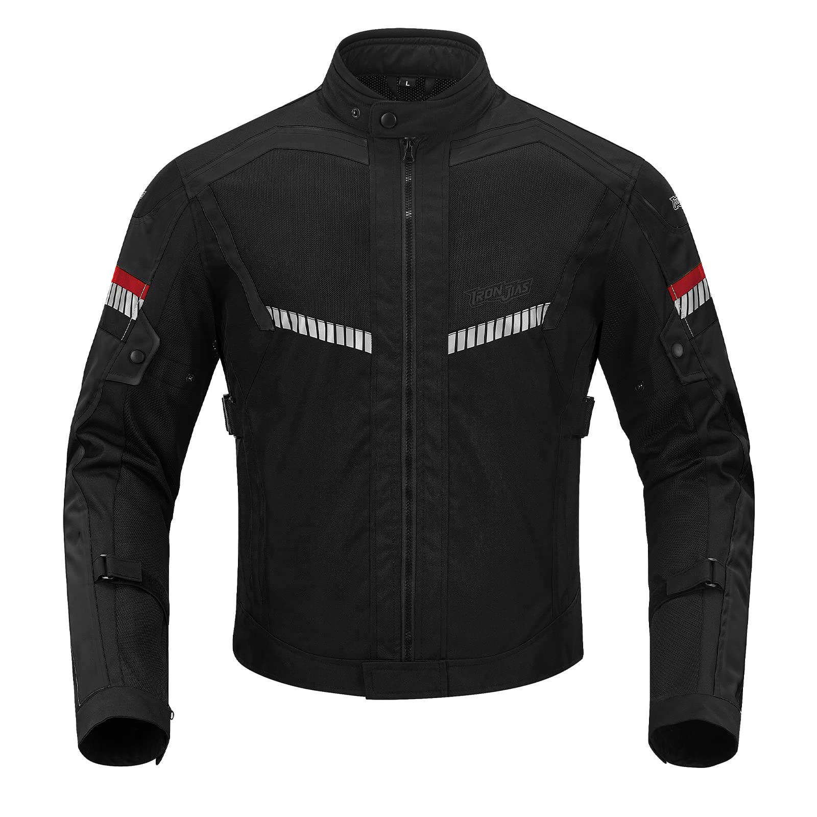 BORLENI Motorradjacke Sommer Herren Atmungsaktiver Panzerschutz Hochglanz Reflektierend L von BORLENI