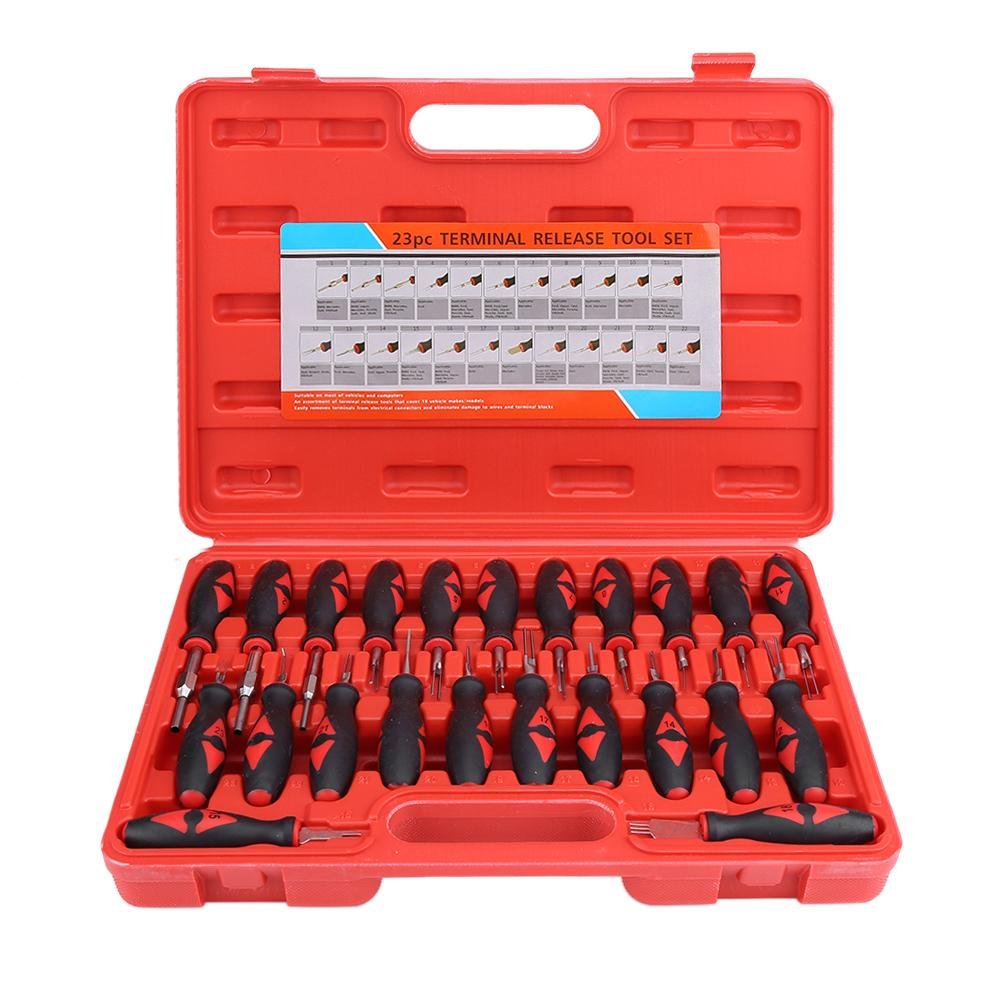 BOROCO 23 Stück Universal Automotive Terminal Release Removal Remover Connector Pin Remover Extractor Tool Kit für die Autoreparatur zu Hause von BOROCO