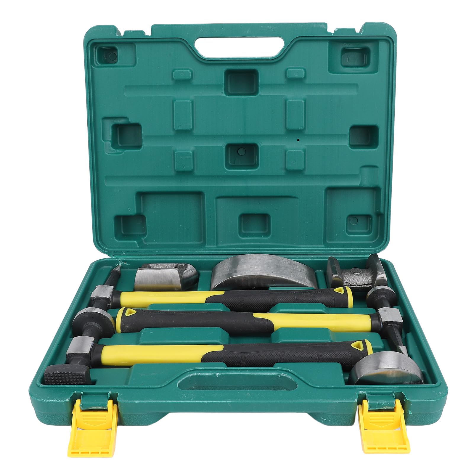 BOROCO 7-teiliges Karosserie-Reparatur-Set aus Karbonstahl, Robustes Karosserie-Hammer- und Dolly-Set, Ausbeul-Reparatur-Werkzeuge mit Box für PKW und LKW von BOROCO