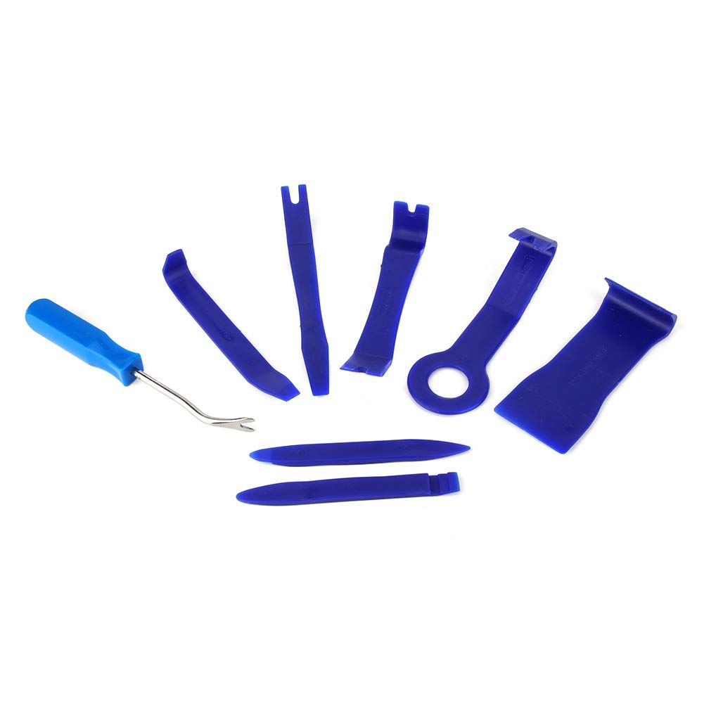 BOROCO 8 Stück Auto-Innenverkleidungs-Demontage-Hebel, 15,2 cm Audio-Navigations-Entfernungs-Reparatur-Werkzeug-Set (Blau) von BOROCO