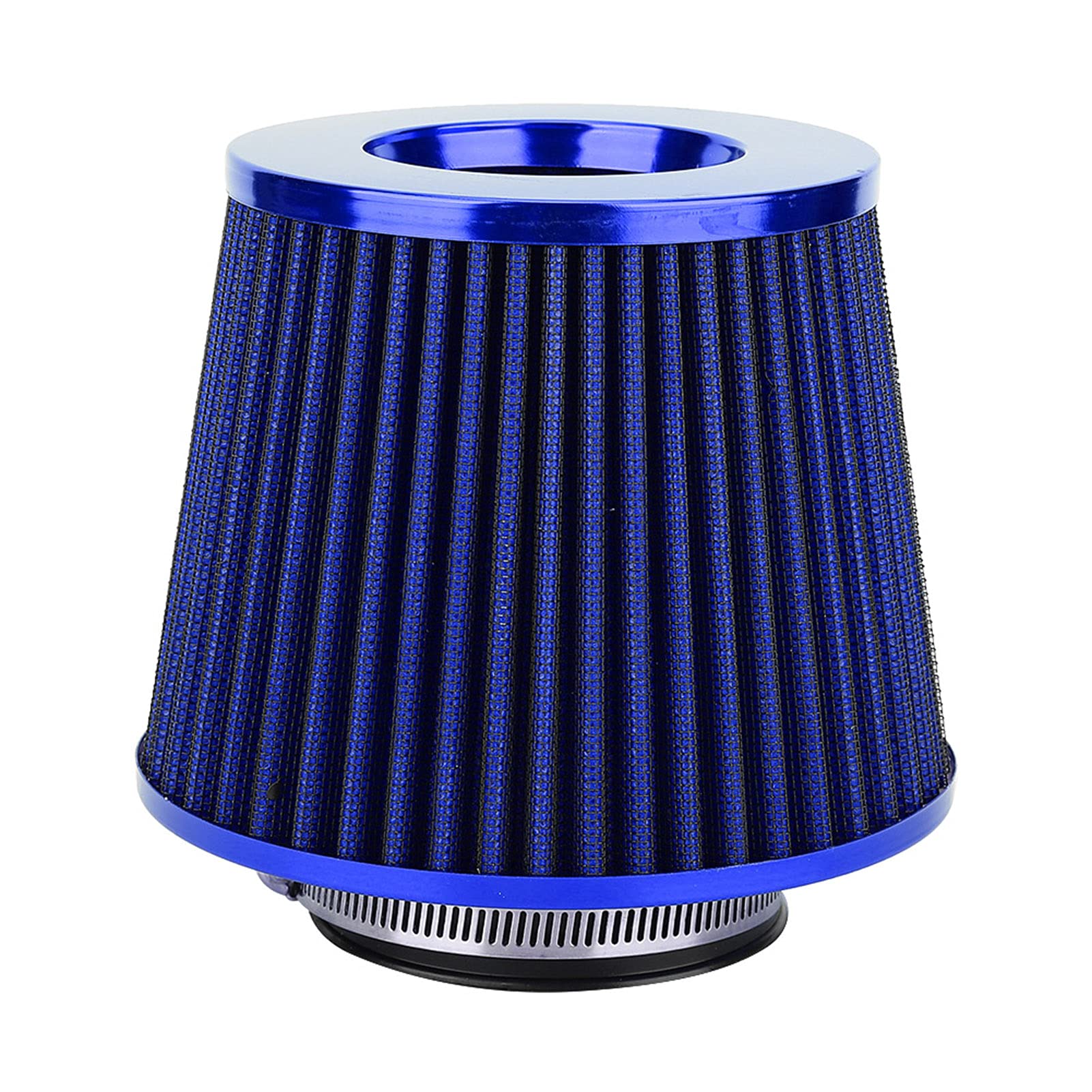 BOROCO Auto-Luftfilter, Auto-Pilz-Luftfilter, Universeller 63-mm-Eisen-Hochdurchfluss-Luft-Pilzkopf-Luftfiltersatz Mit Mehreren Durchmessern(Blau) von BOROCO