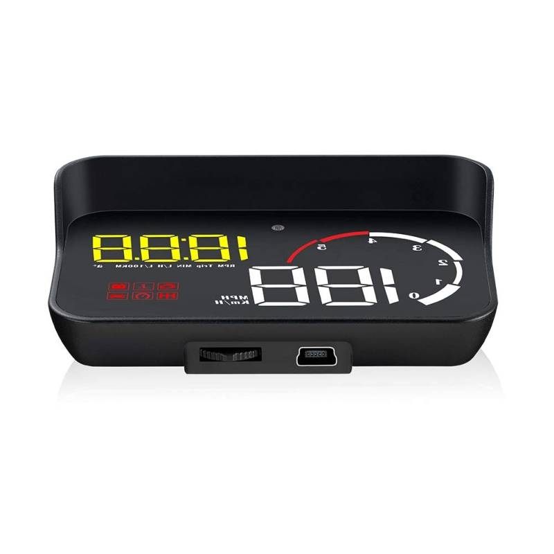 BOROCO M10 HUD ODB2 System Universal Fahrzeug 3,5 Zoll Head-Up-Display Tachometer von BOROCO