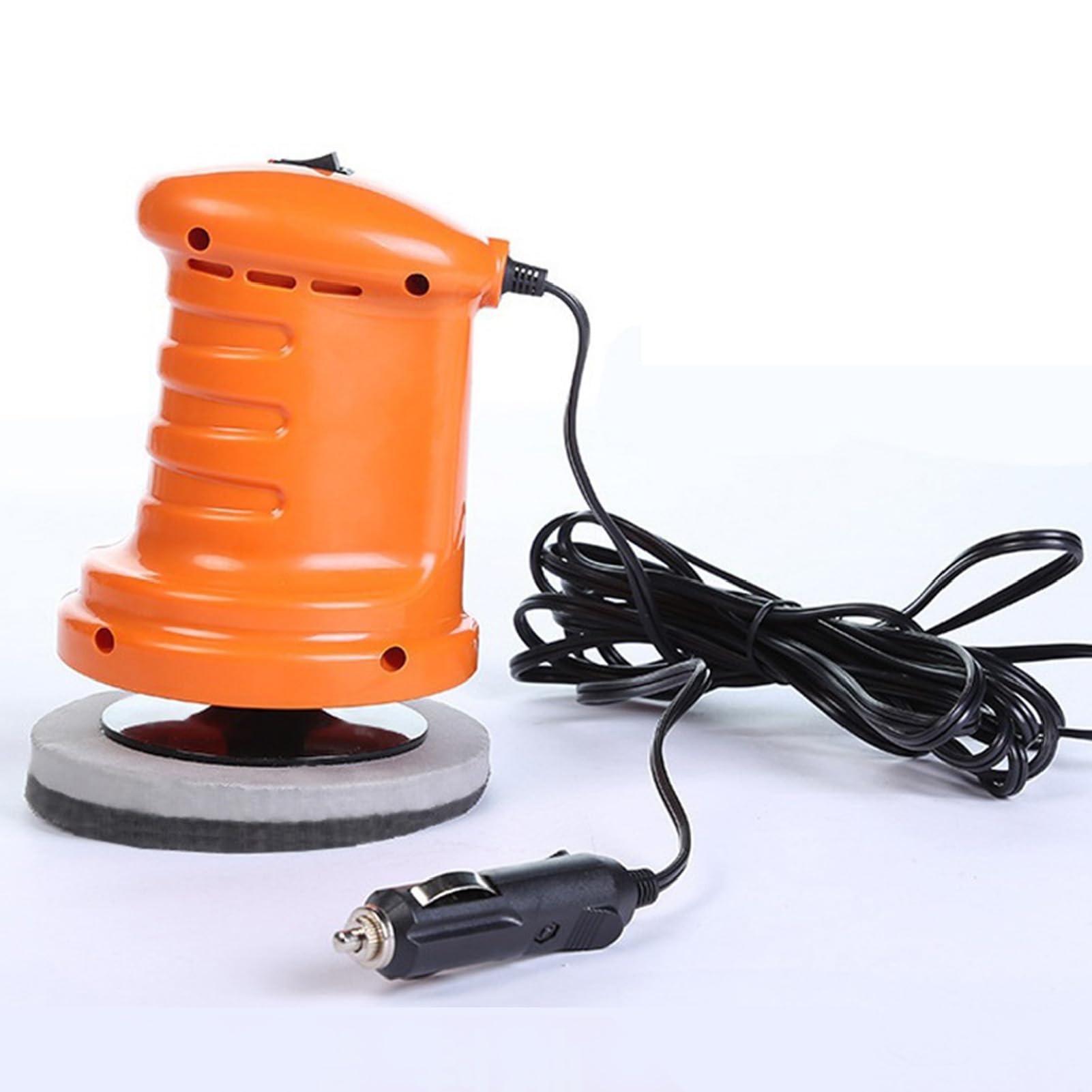 BOROCO Mini-Auto-Wachsmaschine, 12 V, Hocheffizient, Polieren, Detaillierung, Kratzer-Entferner, Elektrische Tragbare Auto-Wachsmaschine (Orange) von BOROCO