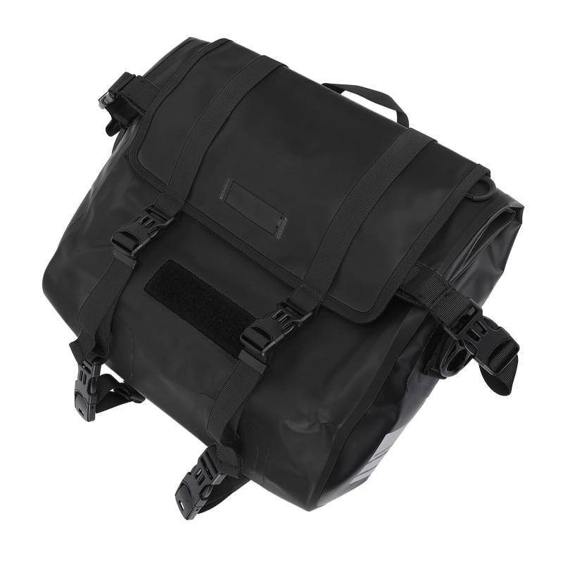 BOROCO Motorrad-Satteltaschen, Wasserabweisend, Universelle Passform, Schnellverschluss, 15 L, Motorrad-Seitentasche mit Herausnehmbarer Innentasche für Reisen (Schwarz) von BOROCO