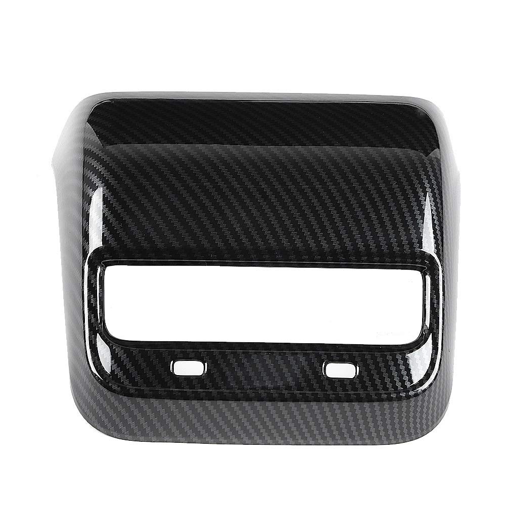 Broco Rück Vent Cover, Auto-Carbon-Faser-Rück Entlüfterelement Outlet Rahmenabdeckung Trim Kompatibel mit Tesla Model 18-19 März von BOROCO