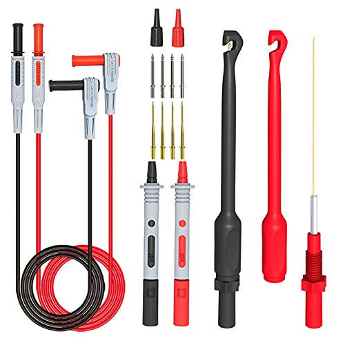 Multimeter Automotive Test Leads Kit mit Wire Piercing Clip Punktionssonden 4mm Bananenstecker Sonde Sonde Drahtbruchsignal von BOROCO