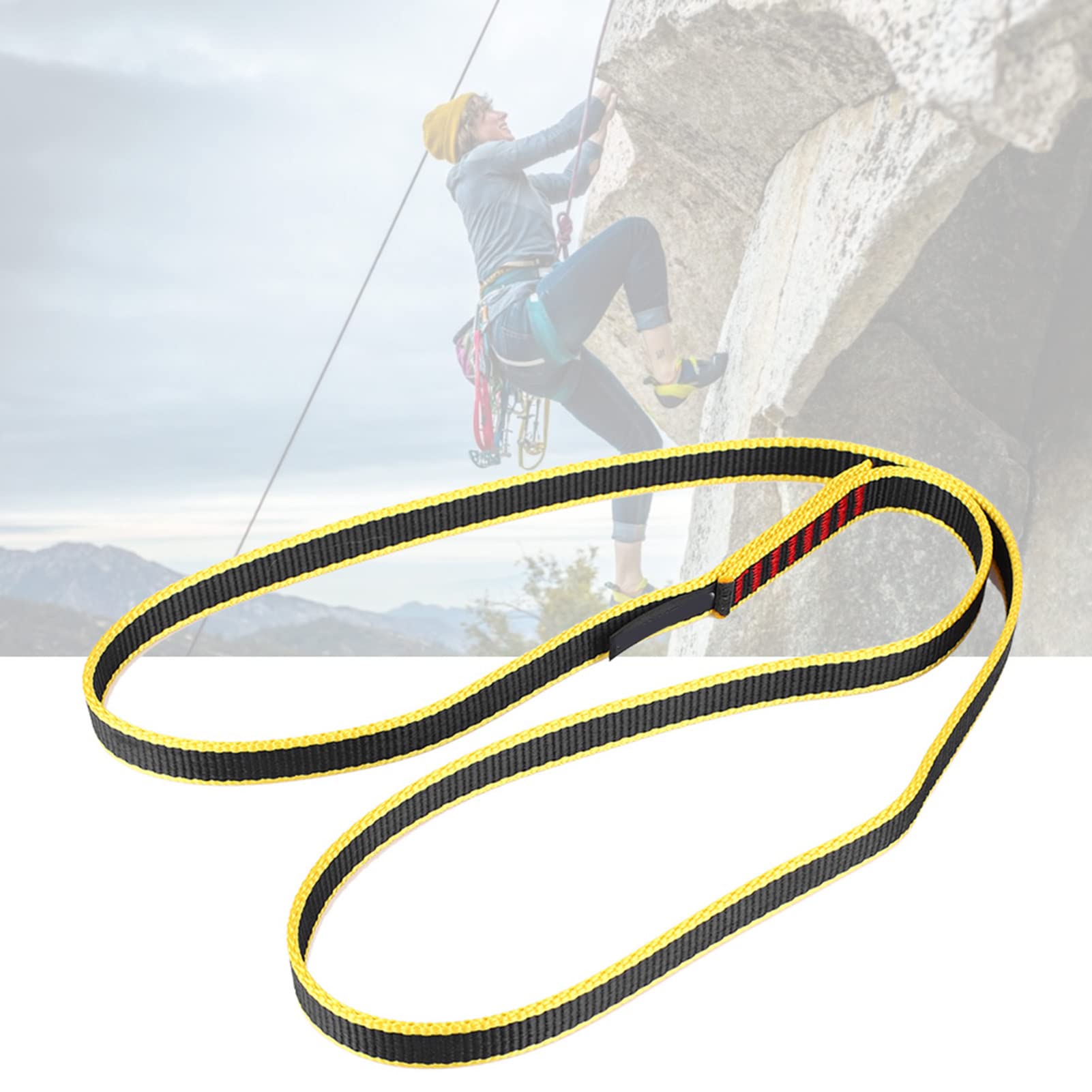 Outdoor-Kletter Lager Flach Gurt Strap Sicherheit Bergsteigen Seil (120 * 1.6) von BOROCO