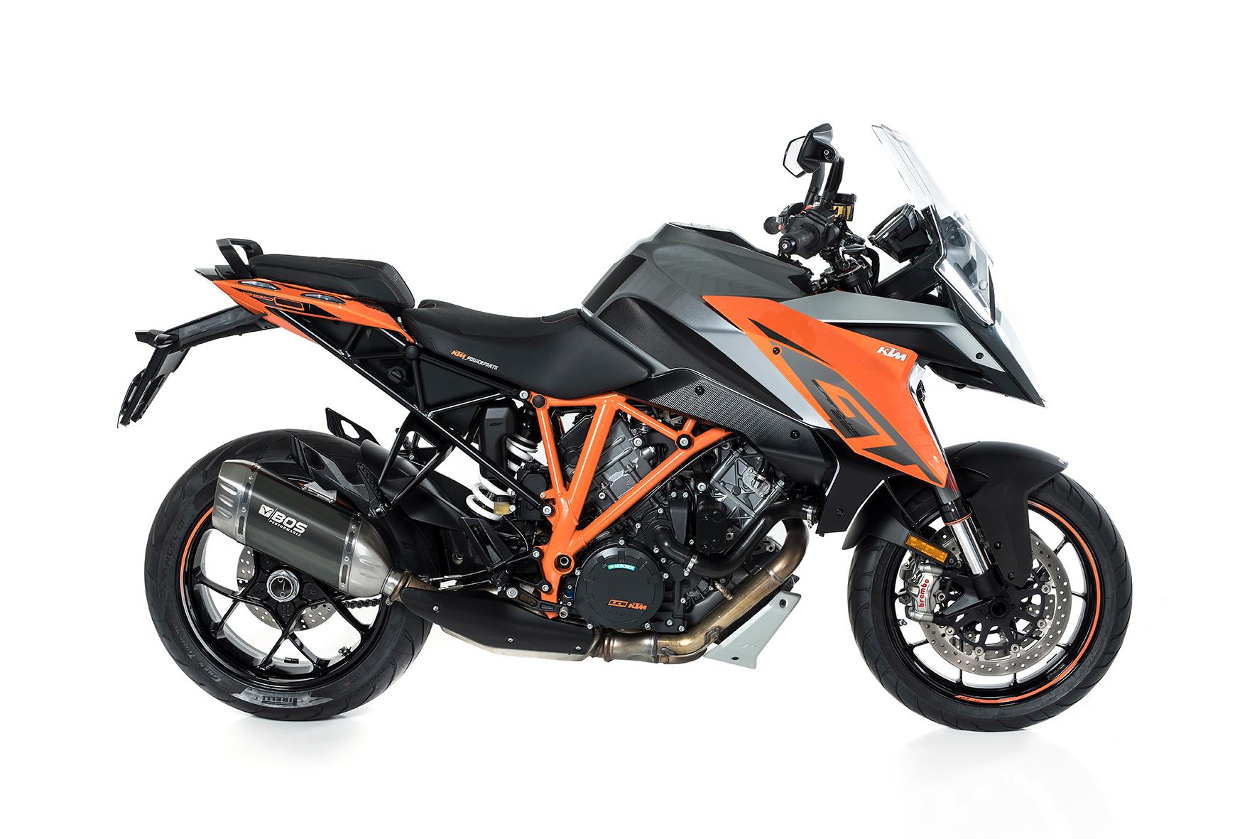 Auspuff BOS Desert Fox Carbon Steel für KTM 1290 Super Duke GT Bj. 2017-2019 EURO-4 +ABE von BOS