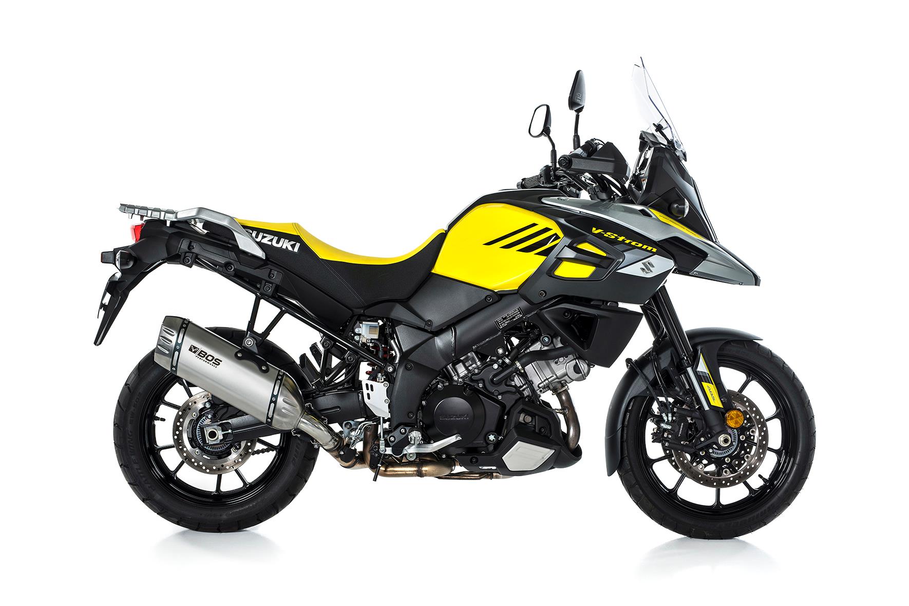 Sport Auspuff BOS Desert Fox Edelstahl matt Suzuki DL 1000 V-Strom / XT Bj. 2017-2019 EURO-4 +ABE von BOS