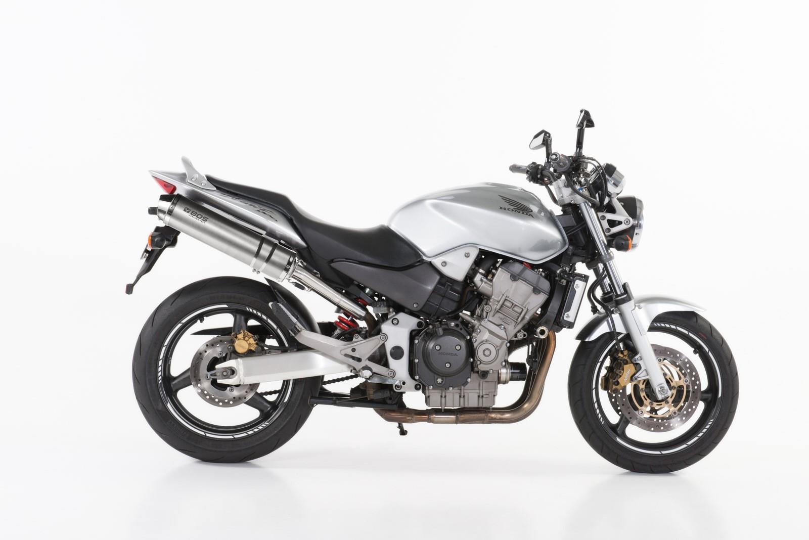 Sport Auspuff BOS Edelstahl gebürstet Honda CB 900 F Hornet Bj.2002-2005 SC48 +ABE eintragungsfrei von BOS