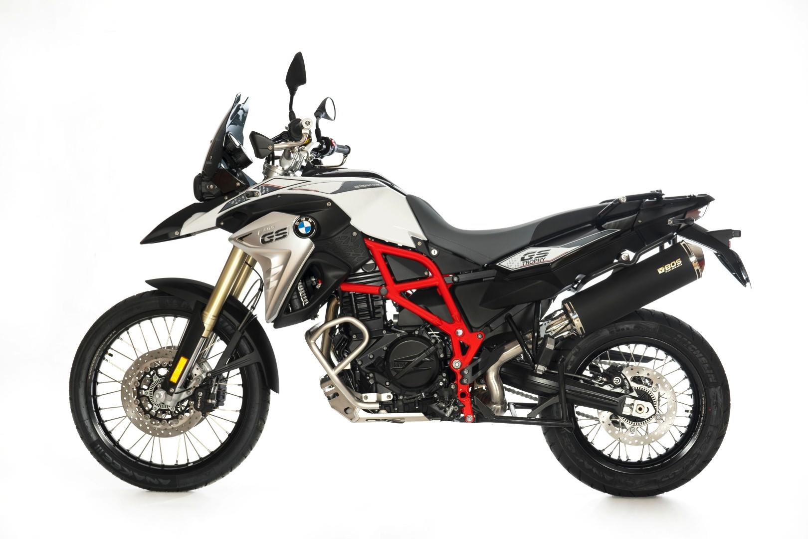 Sport Auspuff BOS Oval Edition BLACK Edelstahl für BMW F 800 GS /Adventure Bj. 2008-2016 EURO-3 ABE von BOS