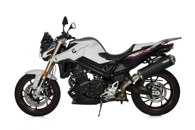 Sport Auspuff BOS Oval Edition BLACK Edelstahl für BMW  F 800 R Bj. 2009-2016 EURO-3 mit ABE von BOS