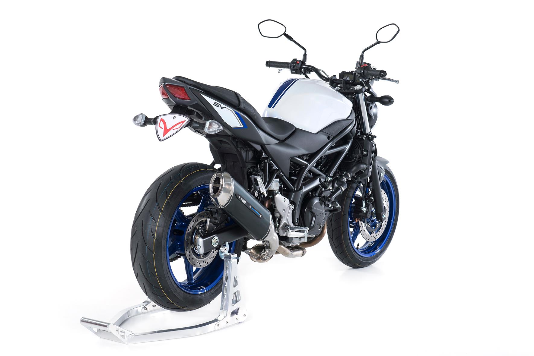 % Sport Auspuff BOS Street Fox Carbon Steel Suzuki SV 650 /A Bj.2016-2020 EURO4 eintragungsfrei+ABE von BOS