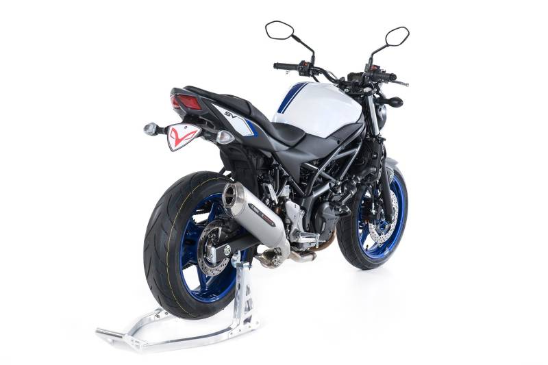 Sport Auspuff BOS Street Fox Edelstahl matt für Suzuki SV 650 /A Bj. 2016-2020 EURO-4 +ABE von BOS