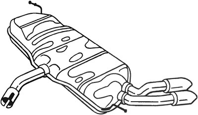 Bosal Endschalldämpfer [Hersteller-Nr. 105-905] für Audi von BOSAL
