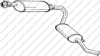 Bosal Endschalldämpfer [Hersteller-Nr. 283-413] für Citroën, Peugeot, Fiat, Chrysler von BOSAL