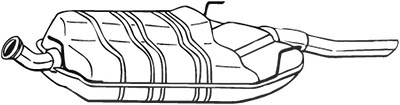 Bosal Endschalldämpfer [Hersteller-Nr. 215-831] für Saab von BOSAL