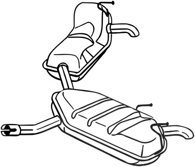 Bosal Endschalldämpfer [Hersteller-Nr. 281-977] für Opel von BOSAL