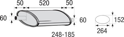 Bosal Mittelschalldämpfer, Universal [Hersteller-Nr. 248-185] von BOSAL