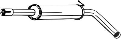 Bosal Mittelschalldämpfer [Hersteller-Nr. 227-047] für Seat, Skoda, VW von BOSAL