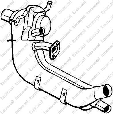 Bosal Mittelschalldämpfer [Hersteller-Nr. 233-002] für VW von BOSAL