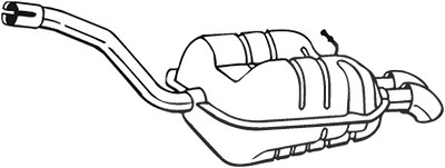 Bosal Endschalldämpfer [Hersteller-Nr. 233-187] für Skoda, VW von BOSAL