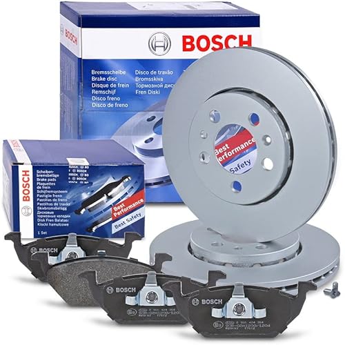 Bremsenset Vorderachse inkl. Bremsscheiben Vorne Ø 256 mm Belüftet und Bremsbeläge Vorne von BOSCH Bundle