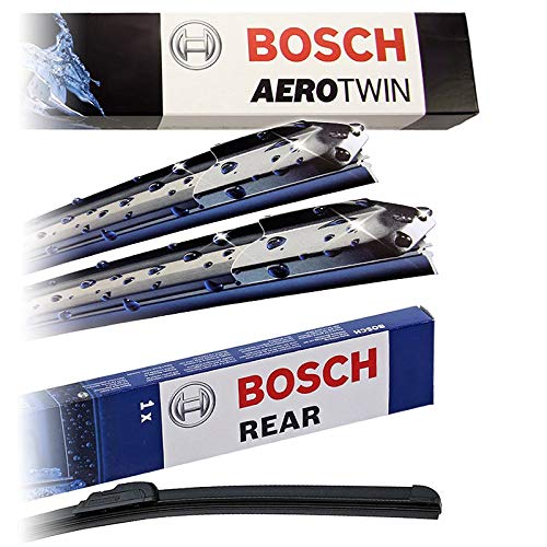 Set Bosch Wischer Wischerblatt Wischerblätter Scheibenwischer Scheibenwischerblätter Aerotwin Multi-Clip AM462S + Heckwischer Heckwischerblatt Heckscheibenwischer A340H von BOSCH Bundle