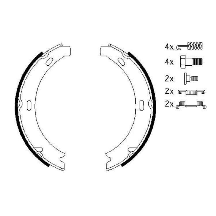 Bosch Bremsbackensatz hinten Mercedes E-Klasse von BOSCH