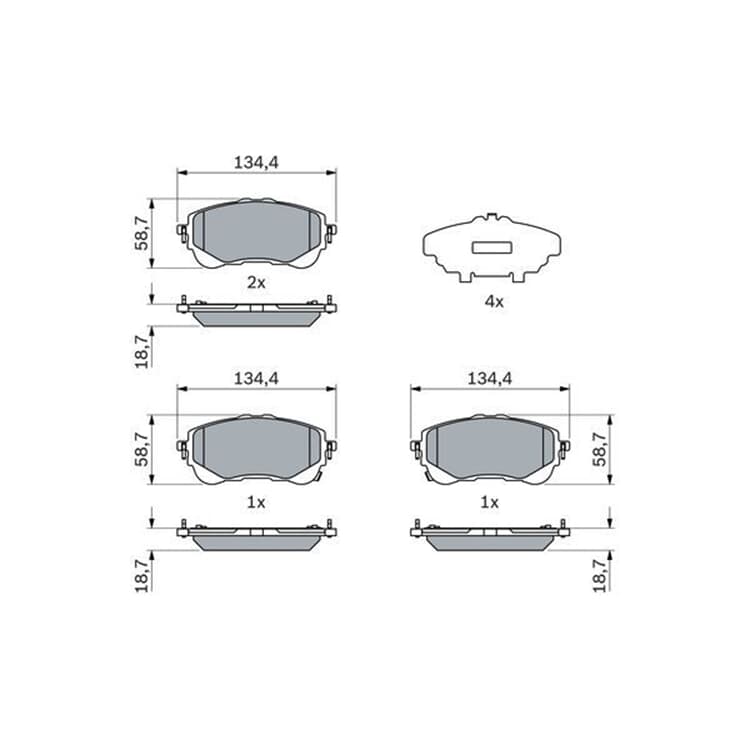 Bosch Bremsbel?ge vorne Suzuki Swace Toyota Corolla Yaris von BOSCH