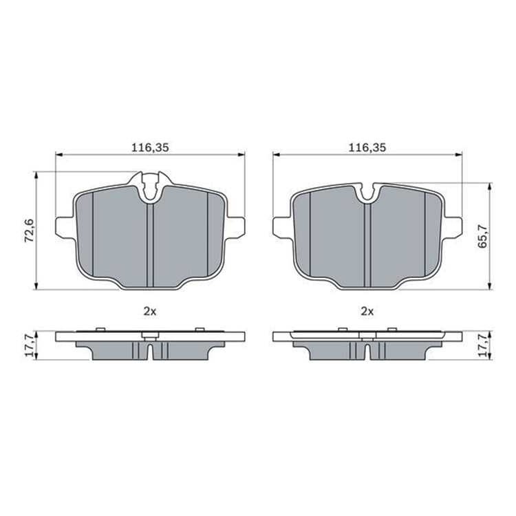 Bosch Bremsbel?ge hinten BMW 5er 6er 7er 8er Ix X3 X4 X5 X6 X7 von BOSCH