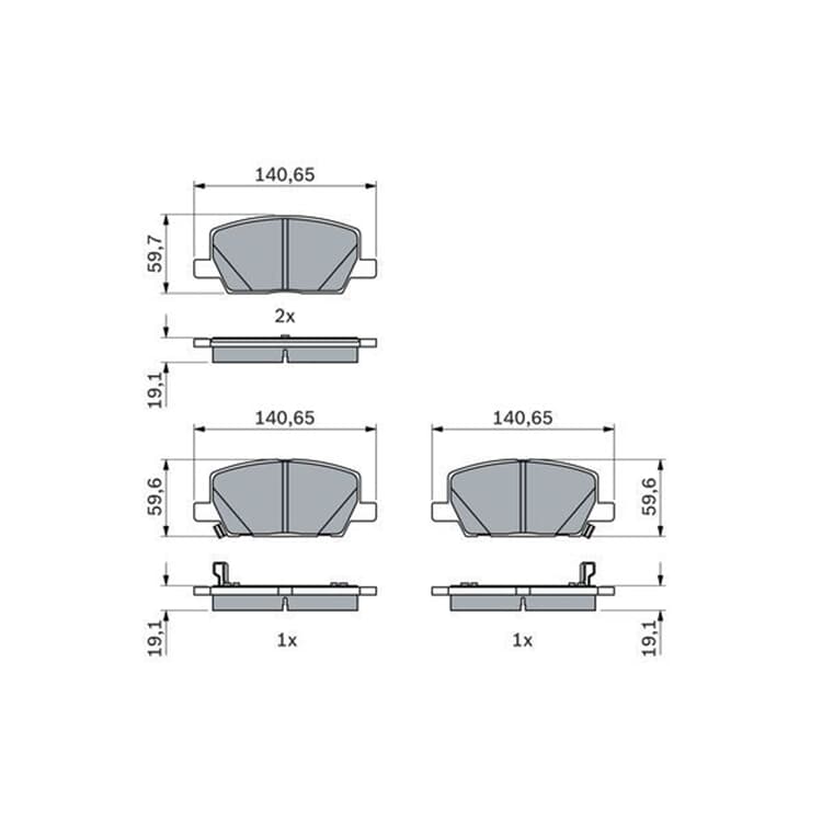 Bosch Bremsbel?ge vorne Chevrolet Trax Opel Insignia Mokka von BOSCH