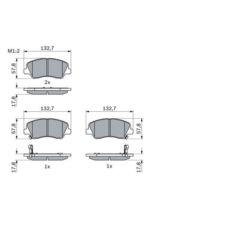 Bosch Bremsbel?ge vorne Hyundai Accent I20 Kia Rio Stonic von BOSCH