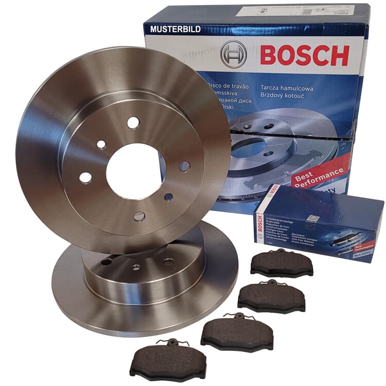 Bosch Bremsscheiben + Bremsbel?ge hinten Nissan Interstar Nv400 Opel Movano Renault Master von BOSCH