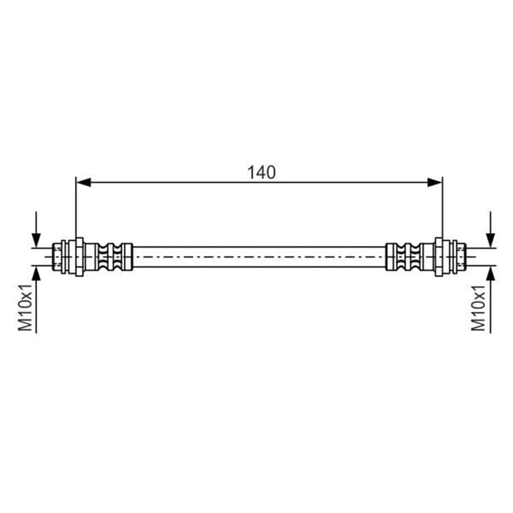 Bosch Bremsschlauch hinten Audi Seat Skoda VW von BOSCH