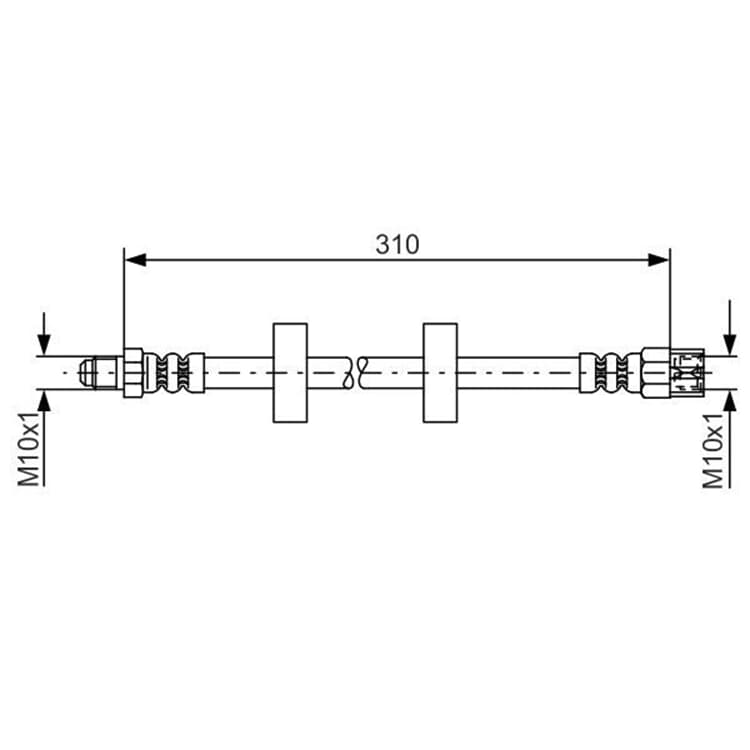 Bosch Bremsschlauch hinten Audi VW von BOSCH