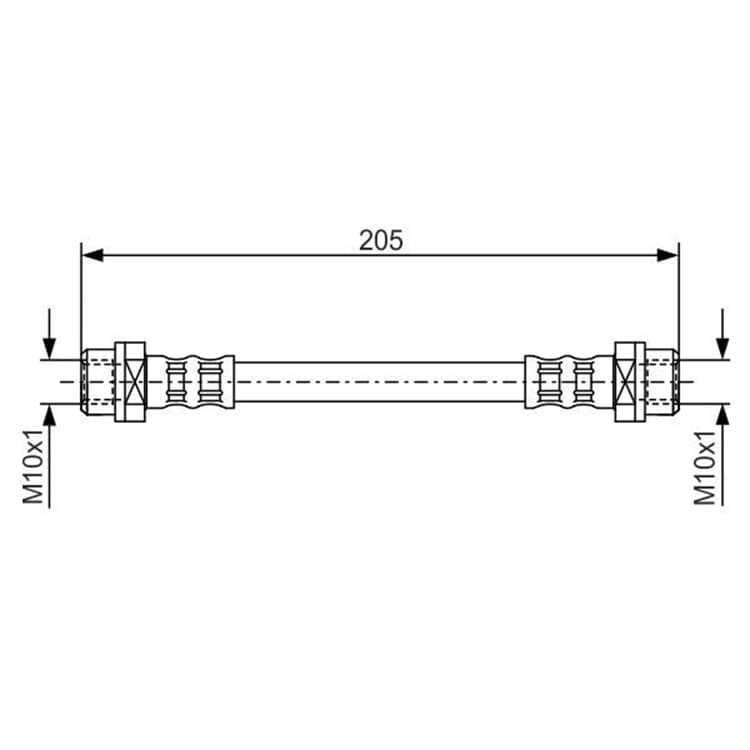 Bosch Bremsschlauch hinten BMW 1er 3er X1 von BOSCH