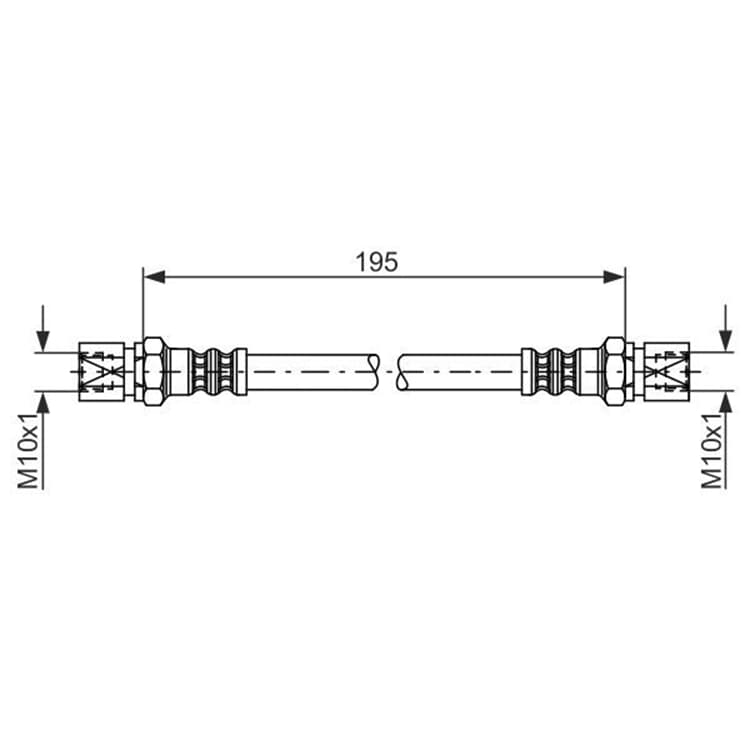 Bosch Bremsschlauch hinten Daewoo Opel Saab von BOSCH