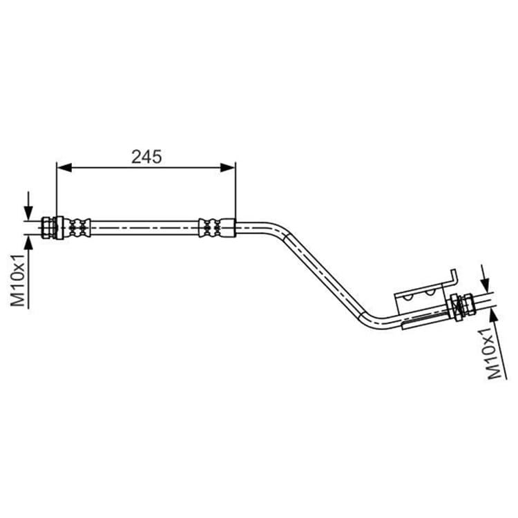 Bosch Bremsschlauch hinten Hyundai Ix20 Kia Venga von BOSCH