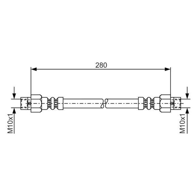 Bosch Bremsschlauch hinten Mercedes S-Klasse Sl von BOSCH