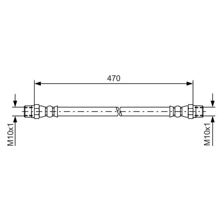 Bosch Bremsschlauch hinten Mercedes Sprinter T1 T1/Tn T2/Ln1 Vario von BOSCH