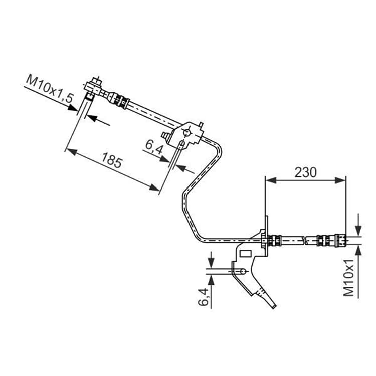 Bosch Bremsschlauch hinten Opel Astra Combo Meriva Zafira von BOSCH