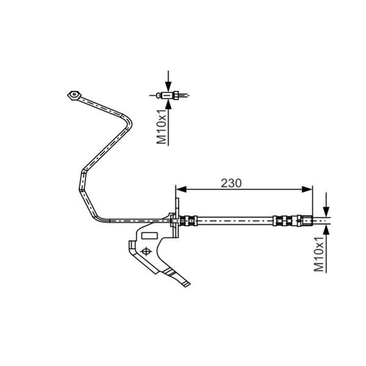 Bosch Bremsschlauch hinten Opel Astra Combo von BOSCH