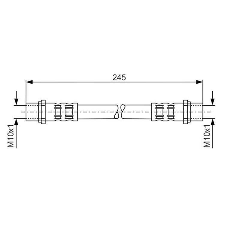 Bosch Bremsschlauch hinten Opel Astra Combo von BOSCH