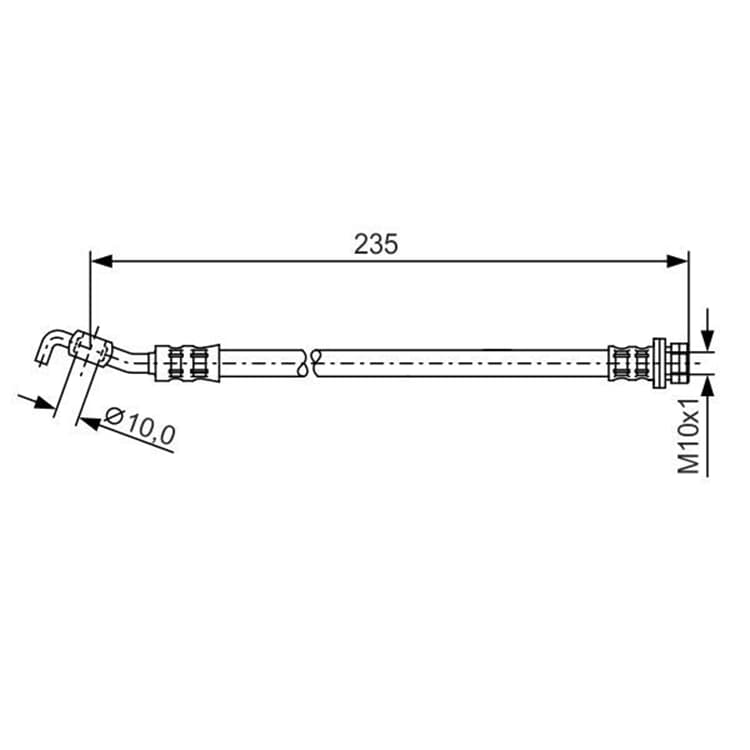 Bosch Bremsschlauch hinten Toyota Corolla von BOSCH