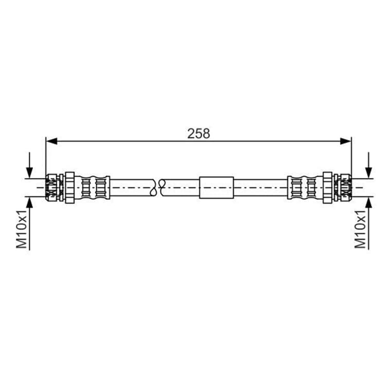 Bosch Bremsschlauch hinten VW Beetle Jetta Touran von BOSCH